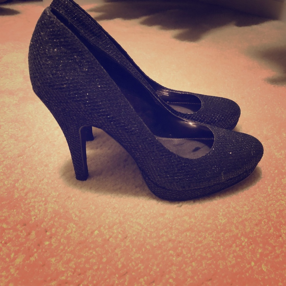 Alfani Black Sparkly Heels